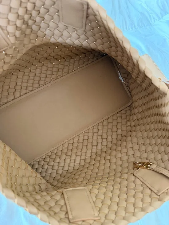 Anne Klein Woven Tote Bag in Tan - Picture 4 of 8